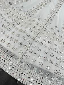 Designer indien Georgette de haute qualité brodée Lehenga Choli Dupatta lavable à la main vêtements de fête de mariage pour les tenues Bollywood - Product Image 6