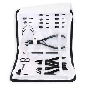 Hand Tied Hair Extension Tools Kit Custom Hair Extension Tools Kit Professional Hair Extension <b>Pliers</b> <b>Set</b> 10 <b>Set</b> Work <b>Pliers</b> - Product Image 1