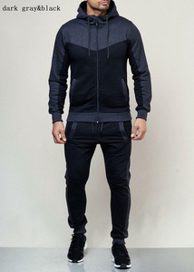 Conjunto de ropa deportiva para hombre, conjunto de sudaderas con capucha de marca para hombre, chaqueta con capucha a rayas de dos piezas para otoño y primavera, pantalones, chándal - Product Image 4