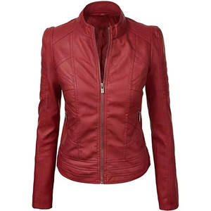 Chaqueta de Cuero Elegante para Mujer que Brinda Sensación de Calidez y Diseño Moderno para Uso en Exteriores y Casual - Product Image 1