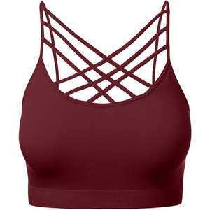 Soutien-gorge de sport dos nu dernier style haut élastique haut de forme sans couture soutien-gorge de sport yoga pour femmes - Product Image 1