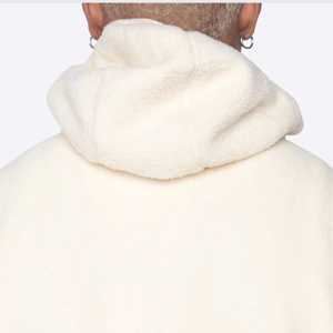 Unisex Custom Embroidery Fluffy Fleece Sherpa Fur <b>Lined</b> <b>Hoodie</b> Wholesale Warm Winter Sweatshirt With Spring Print Pattern - Product Image 5