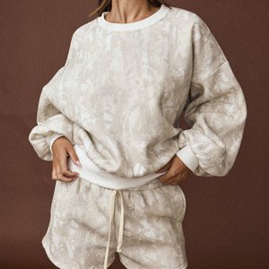 Sudadera de camuflaje personalizada de fábrica para mujer sudadera de manga larga con cuello redondo de gran tamaño al por mayor - Product Image 3