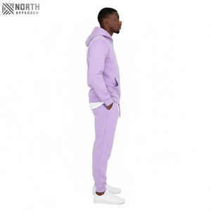 Unisex Vintage Hooded Sweat Suit Sun Faded <b>Distress</b> Patch Zip Hoodie Sweatpants Winter Casual Tracksuits Logo 2-piece Set 100% - Product Image 2