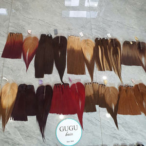 Paquets de cheveux humains vierges non traités Extensions vietnamiennes brutes Remy Grade Machine Double trame pour Styles de dentelle HD CHEVEUX lâches - Product Image 1