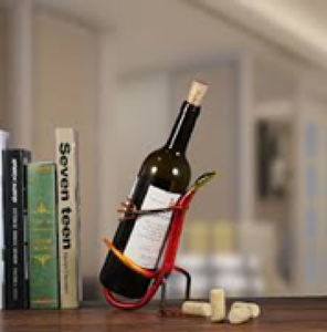 Support à bouteille unique moderne et coloré. Porte-vin en métal unique à prix de gros. - Product Image 1