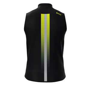 Gilet de sport d'extérieur coupe-vent noir néon - Product Image 4