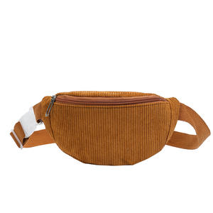 Wholesale Outdoor <b>Sports</b> Running Gym Fanny Pack Corduroy Custom Logo Fashion Designer Chain Belt <b>Women</b> Waist <b>Bags</b> - Product Image 1