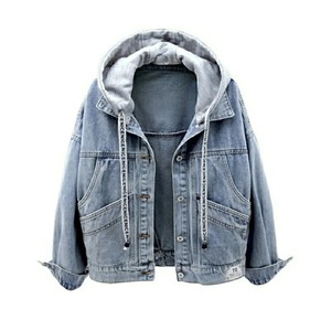 Veste en jean personnalisée respirante de qualité supérieure Premium 100% veste en jean à capuche en coton nouveau design élégant veste pour femme - Product Image 2