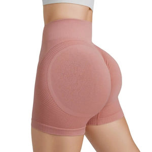 Mejor Venta de alta calidad de entrenamiento deportivo de cintura alta Athletic Fitness Mujeres sin costuras Yoga Shorts Set OEM Butt Lift - Product Image 5