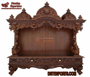 Meilleur Mandir pour salle de prière, en bois de teck, au design exquis, nouveau design, en bois de Sagwan, pour la salle de prière, Royaume-Uni - Product Image 3