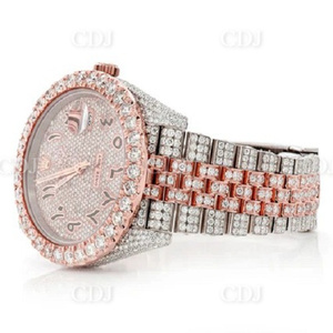 นาฬิกาประดับเพชร VVS Moissanite สุดเก๋นาฬิกาสเตนเลสแนวฮิปฮอปสุดเท่ขายส่งสุดหรูราคาโรงงาน - Product Image 5