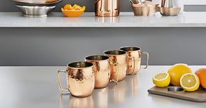 Premium Quality 4-Pack Moscow Mule Mug Set 16 oz Copper Glass Tumbler New Design Drinkware Superior Collection Christmas Gift - Product Image 5
