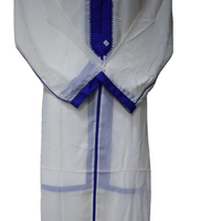 Robe à capuche d'hiver marocaine Thobe/Thawb en lin, soie et polyester respirant, personnalisable ODM, prête à porter, à manches courtes, longueur cheville, décontractée