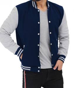High Quality Lightweight Custom Embroidery Logo Solid Color Men Varsity Jacket Plus Size Casual Wear Lettermen Jacket for Men - Product Image 6