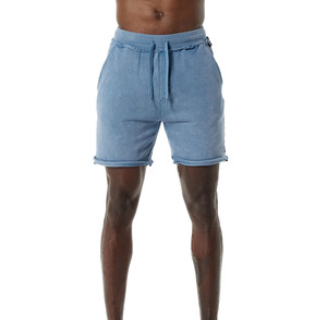 Pantalones cortos de secado rápido lavado ácido Vintage para hombre, 100% algodón, precio al por mayor, cintura media, patrón de logotipo personalizado, bolsillo de lona transpirable - Product Image 3