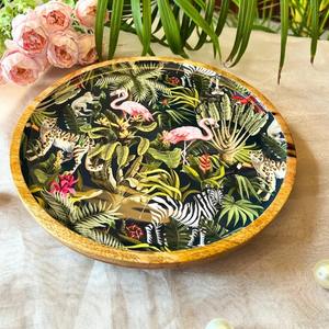 Plato Giratorio Redondo de Madera con Soporte, Diseño Nuevo y Popular, Utensilios de Cocina, Soporte para Tartas, Venta al por Mayor, Hecho a Mano en India - Product Image 1