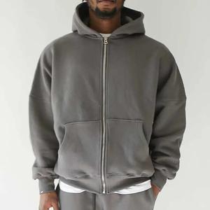 Sudaderas con capucha unisex de alta calidad, diseño de algodón pesado de gran tamaño liso hecho a medida para hombres - Product Image 2