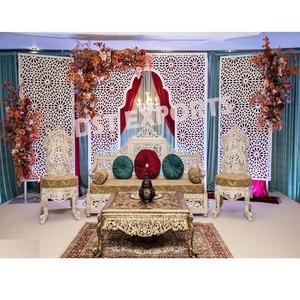 Colorful Moroccan Style Laser-Cut <b>Frames</b> for Wedding Bright & Festive Function <b>Backdrop</b> Customizable Mehndi Night Decor - Product Image 6