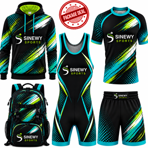 ชุดอุปกรณ์มวยปล้ำ MMA SINEWY SPORTS แบบพิมพ์ลาย Sublimation ผลิตจากโพลีเอสเตอร์ สำหรับผู้ใหญ่ ชุดกีฬาสำหรับฝึกซ้อมศิลปะการต่อสู้แบบผสมผสาน - Product Image 3