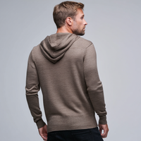 Pull à capuche en maille de luxe pour homme, mélange d'alpaga, doux, chaud, écologique, anti-boulochage, respirant, brodé, décontracté, doublé, printemps