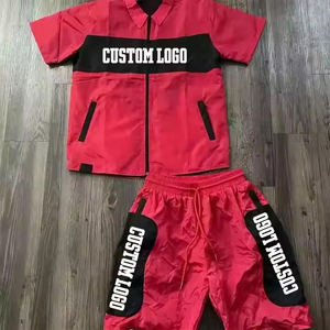 Conjunto de chándal corto cortavientos de verano para hombre, conjunto de 2 piezas de nailon Softshell de secado rápido, transpirable, logotipo personalizado OEM - Product Image 2