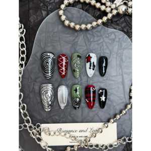 Uñas Postizas con Diseño Espiral Único para un Estilo Elegante - Product Image 1