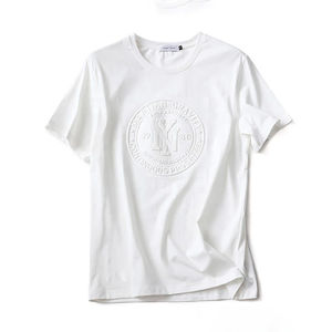 เสื้อยืดผ้าฝ้ายลายนูนสำหรับผู้ชายโอเวอร์ไซส์ผ้าฝ้าย3D วินเทจธรรมดาซักได้ตามต้องการ - Product Image 5