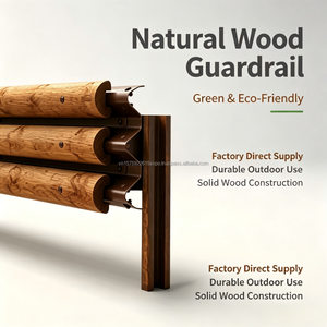 Solid Wood Guardrails with Rounded Profile Eco-Friendly <b>Laminated</b> Timber Diamond Grade Reflective CE Certified - Product Image 3