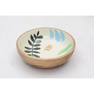 Fabricant indien de vaisselle en bois saladier émaillé imprimé à l'intérieur de la vaisselle ustensiles de cuisine couverts saladiers décoratifs - Product Image 5