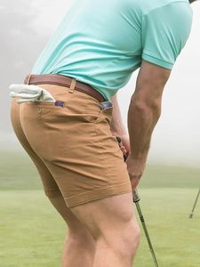 ... Pantalones cortos de golf de verano para hombre Ajuste personalizado Tela ligera Moda Entrenamiento al aire libre Ropa cómoda - Product Image 4