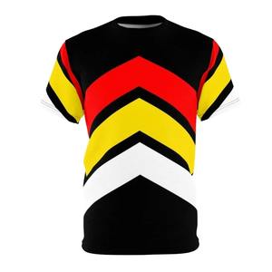 T-shirt en coton pur imprimé, col rond, manches courtes, fil épais, trois aiguilles, demi-manches - Product Image 1