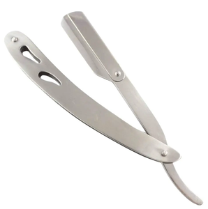 Rasoir de salon de coiffure pliant de fabrication professionnelle rasoirs de rasage de barbier droits avec logo - Product Image 1