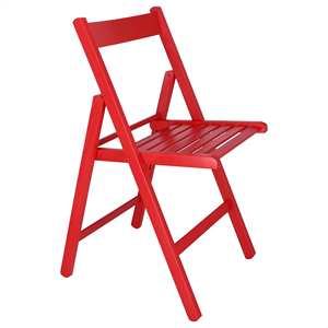 WELL HOME Set di 4 Sedie da Giardino BAS Rosse 43x47x79cm - Product Image 4