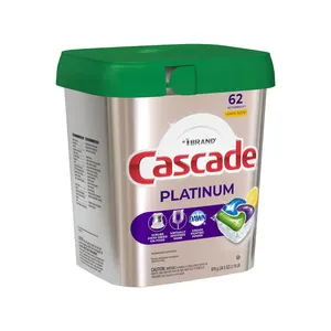 Cascade Platinum ActionPacs, Lava-louças Detergente, Limão Perfume, 14 Contagem