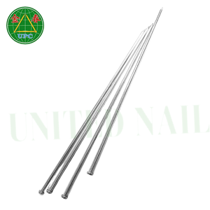 Clavos brillantes de acero al carbono de 11,6 "con vástago liso tipo CABEZA REDONDA/plana y fuerte poder de sujeción para construcción de edificios de madera - Product Image 3