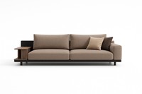 Sofá Moderno de Lujo Fiore con Mesa Auxiliar de Madera Integrada - Sofá Modular de Tela con Base de Metal y Asientos de Espuma de Alta Densidad