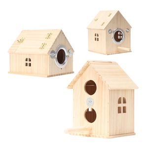 Buy Tfwadmx Bird Cage Nest Wood Aviary Breeding Box Mating House, Bird Nesting Box For Parakeet Finch Lovebirds Cockatiel Budgie Conure Parrot