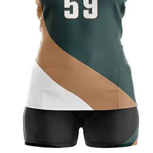 High Quality Shorts Sleeve Full Sublimation Design Team Logo <b>Volleyball</b> Jersey <b>Set</b> Sport Quick Dry <b>Volleyball</b> Uniform for Women - Product Image 5