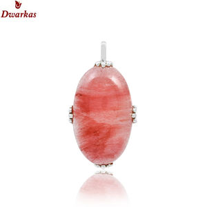 จี้สร้อยคอเงินแท้ 925 ประดับพลอยเชอร์รี่แก้ว คุณภาพสูง ดีไซน์หรูหรา พร้อมส่ง ขายส่ง - Product Image 1