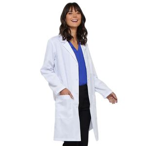 Blouse de laboratoire de gommage médical de style distinctif pour médecins et infirmières Tissu respirant résistant aux rides en denim pour le personnel médical - Product Image 5