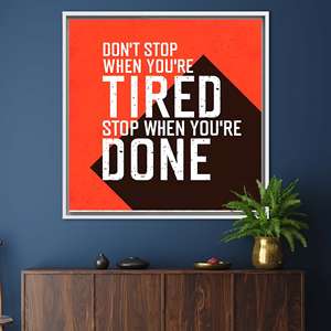 Elevate Your Space with Printed Motivation Canvas Artwork,White <b>Framed</b> - Product Image 1