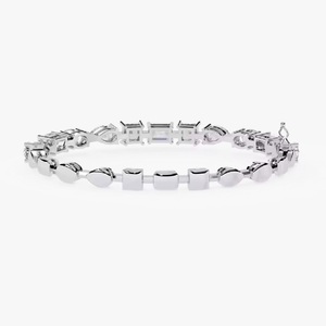 Poire Émeraude Coupe Poire Conception Incroyable Bracelet Moissanite et Bracelet Collection de Bijoux Inspirés des Diamants pour les Femmes - Product Image 3