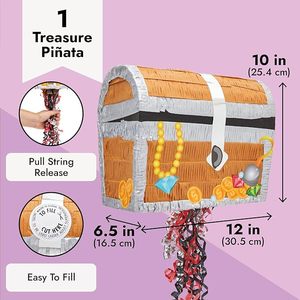 Pinata scrigno del tesoro pirata <span class=keywords><strong>festa</strong></span> String stringa scrigno Pinata per bambini pirata <span class=keywords><strong>festa</strong></span> di compleanno decorazioni - Product Image 4