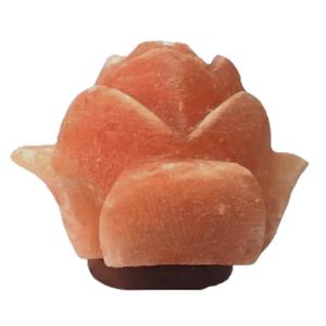 Lámpara de sal pura de elegancia floral de alta calidad de Sian Enterprises, sal del Himalaya tallada en artesanía en forma de flor - Product Image 4