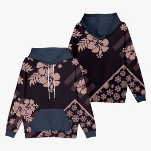 Sudadera de algodón y seda pesada para mujer, Sudadera negra de gran tamaño con capucha, estampado por sublimación, informal, Otoño/Invierno activo - Product Image 5