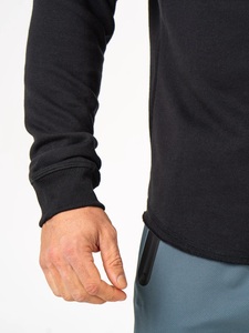 Sweat-shirts à capuche pour hommes en coton et chanvre personnalisés, à épaules tombantes, lourds, style universitaire, broderie 3D - Product Image 5