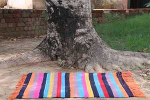 Alfombras al por mayor alfombras de trapo Chindi a rayas y alfombrillas de algodón reciclado tejidas a mano vintage y alfombrillas de playa - Product Image 3