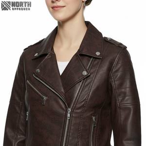 Nouveau Style femmes hiver en cuir véritable respirant décontracté veste en cuir meilleure vente personnalisable - Product Image 4