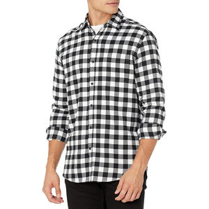 Vente en gros en usine de chemises en flanelle à carreaux pour femmes conçues sur mesure chemisier de couleur bicolore chemises pour hommes de grande taille respirantes - Product Image 1